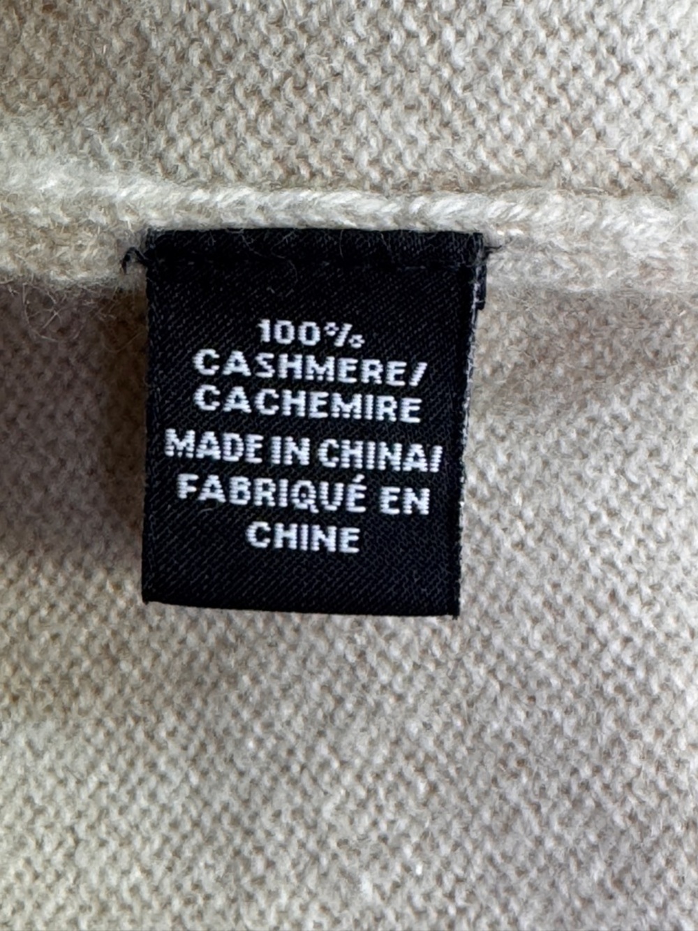 Saks Fifth Avenue 100% Cashmere Off-The-Shoulder Sweater - Tan - Medium - Picture 7 of 8